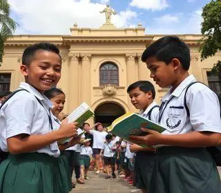 distribuição de bíblias em escolas