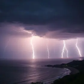 raios no litoral do Paraná