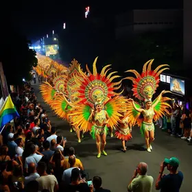 desfiles das escolas de samba em Curitiba