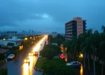 chuva intensa e granizo em Curitiba