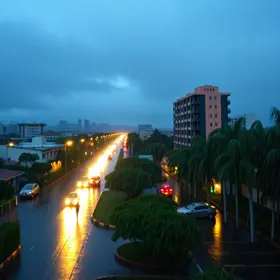 chuva intensa e granizo em Curitiba